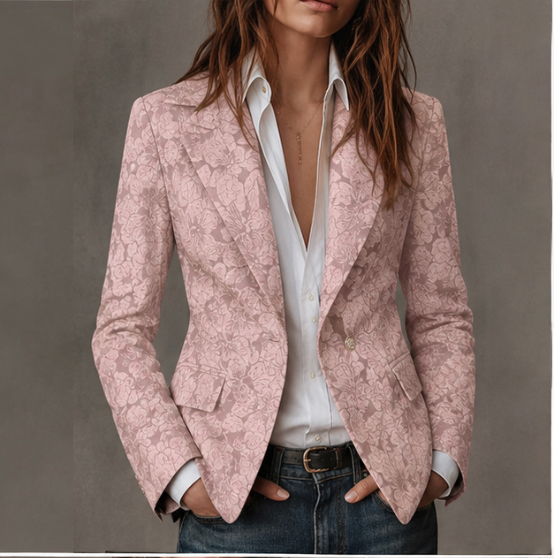 Loretta | Blazer Jacquard in Cashmere Aderente